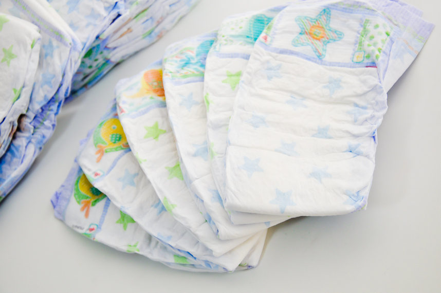 pile of diapers